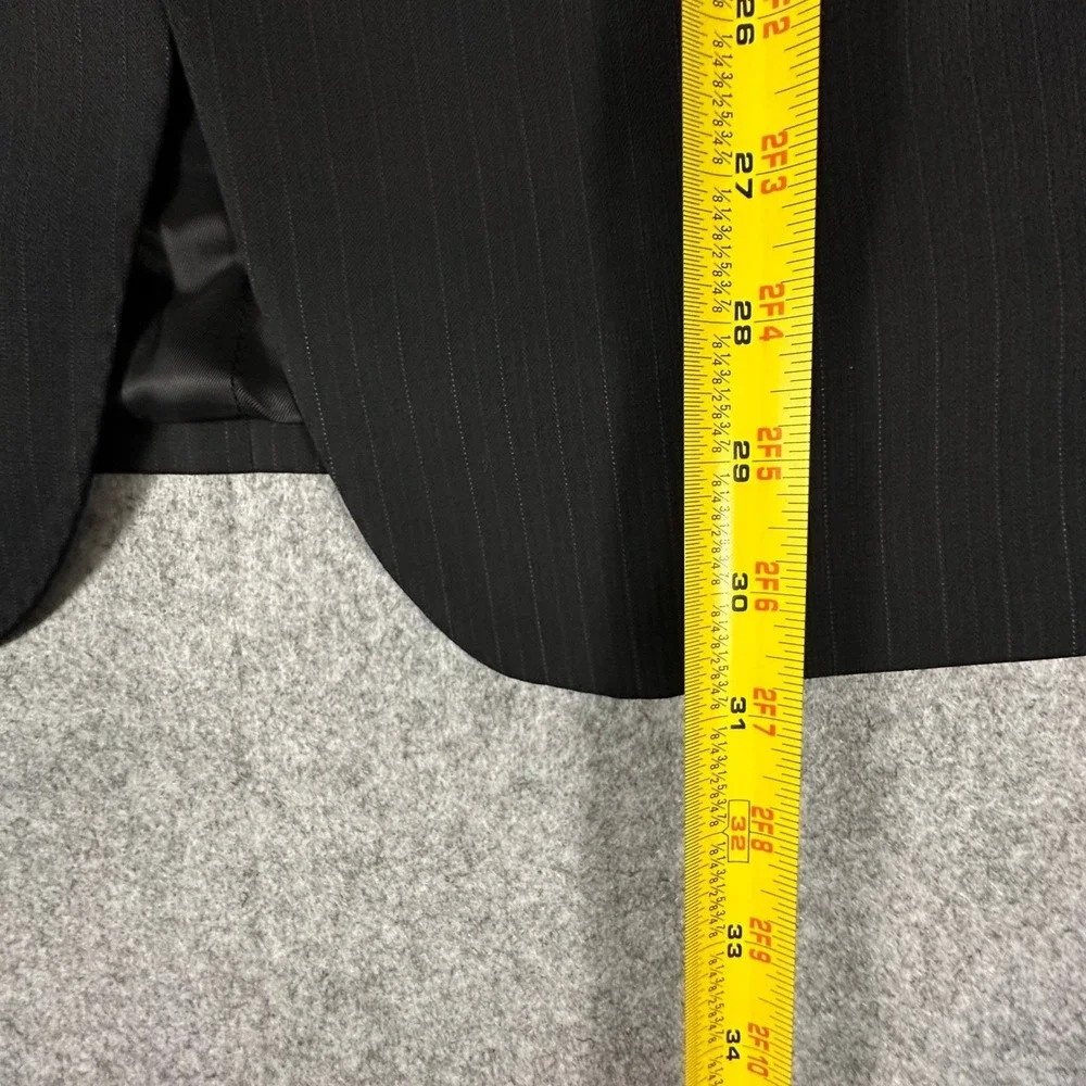 Ermenegildo Zegna Saks Fifth Avenue Blazer Mens 38 Black Wool Slim Fit